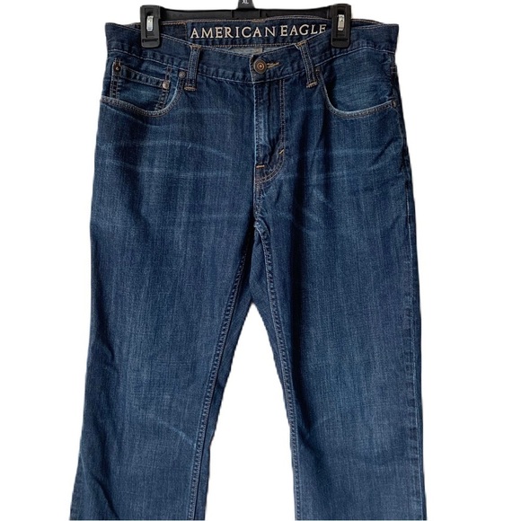 VINTAGE AMERICAN EAGLE Original Straight Medium Wash Jeans size 32 x 32 - Picture 2 of 13